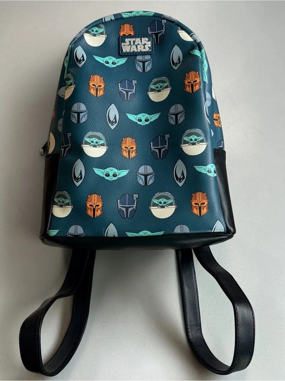 Funko Star Wars The Mandalorian Grogu Mini Backpack Teal Black Adjustable Straps